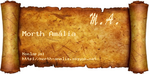 Morth Amália névjegykártya