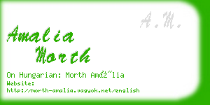 amalia morth business card
